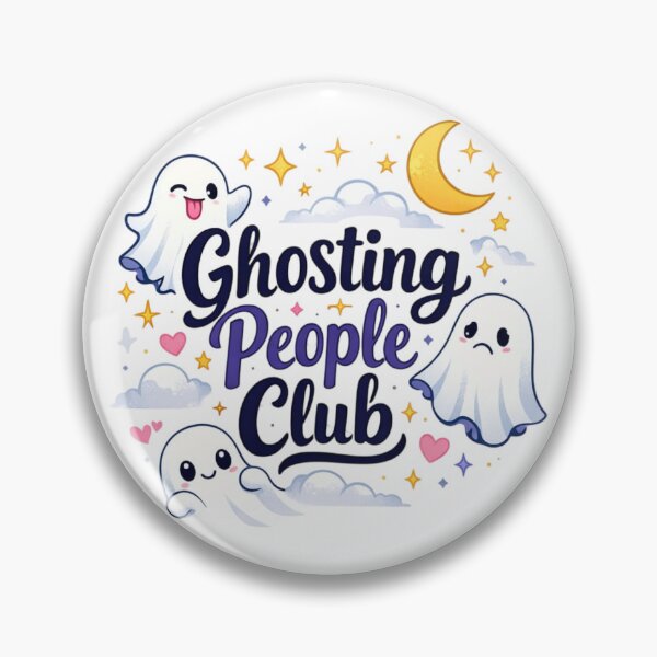 Item preview, Ghosting People Club Cute Ghost Aesthetic Funny Introvert Quote Design designed and sold by Sanika arts .