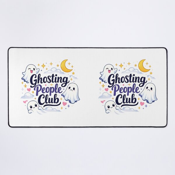 Item preview, Ghosting People Club Cute Ghost Aesthetic Funny Introvert Quote Design designed and sold by Sanika arts .