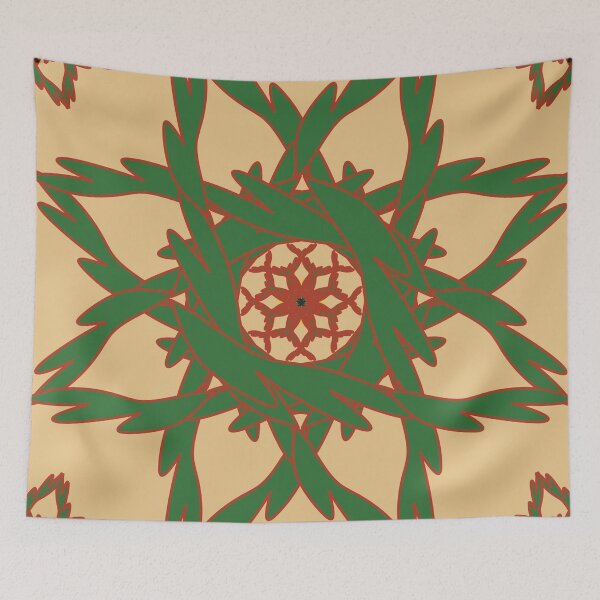 Item preview, Single Leaf Spiral Mandala Universe designed and sold by OIL Pattern Design .