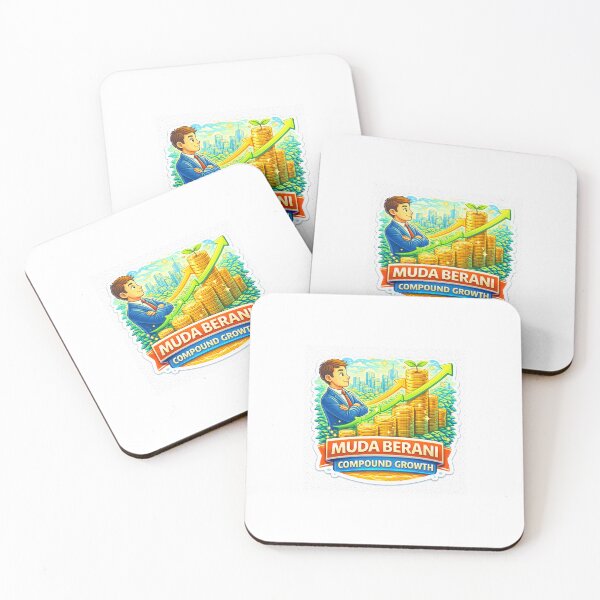 Item preview, Muda Berani Compound Growth Sticker – Smart Investing, Wealth Building & Financial Freedom Motivation designed and sold by Wander Pop Studio.