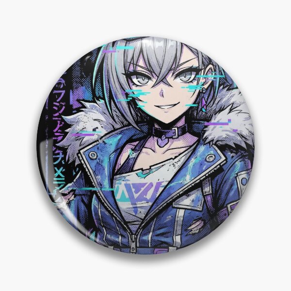 Item preview, Silver Wolf HSR Crop Top Shorts Thigh Highs Hacker Icon designed and sold by Senpaiwaves.