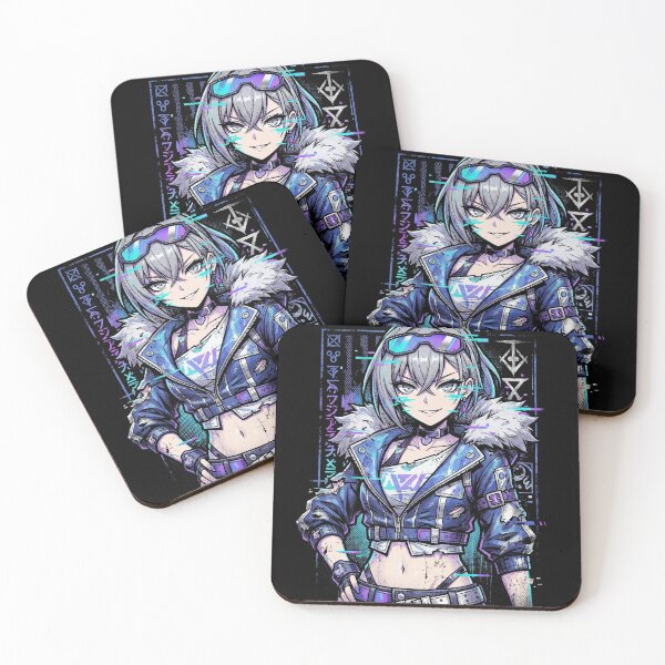 Item preview, Silver Wolf HSR Crop Top Shorts Thigh Highs Hacker Icon designed and sold by Senpaiwaves.