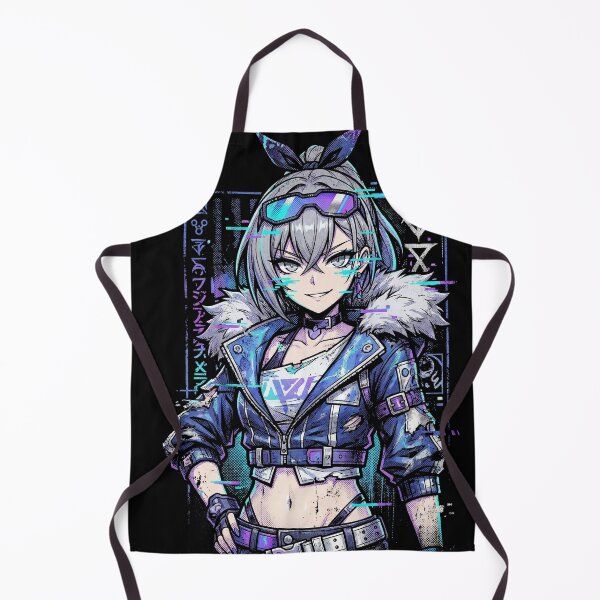 Item preview, Silver Wolf HSR Crop Top Shorts Thigh Highs Hacker Icon designed and sold by Senpaiwaves.