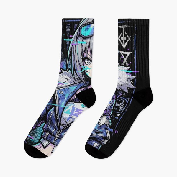 Item preview, Silver Wolf HSR Crop Top Shorts Thigh Highs Hacker Icon designed and sold by Senpaiwaves.