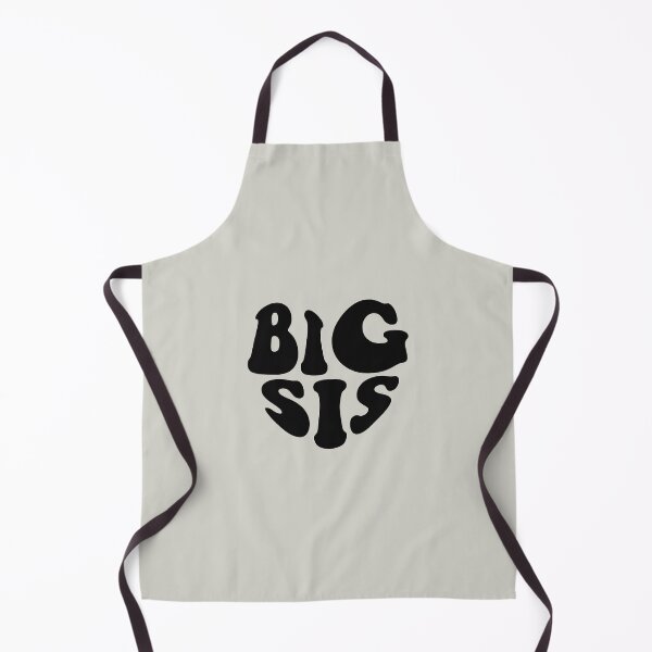 Item preview, Big Sis Black Heart Wavy Typography designed and sold by WAMTEES.
