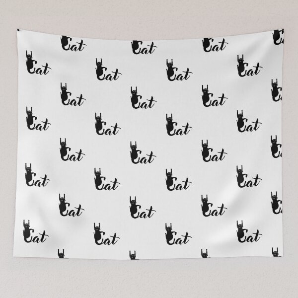 Item preview, Playful Upside Down Cat Typography Design designed and sold by Pryhozha.