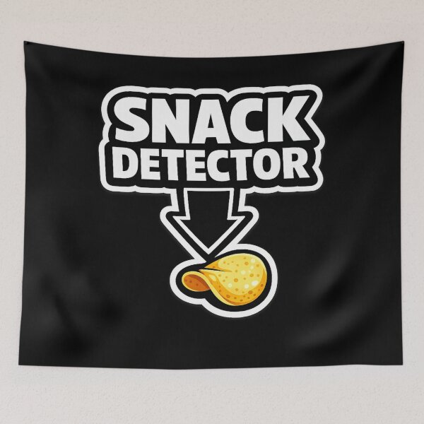 Item preview, SNACK DETECTOR ↓ – Funny Snack Lover Sticker & T-Shirt Design designed and sold by Timeless Junction.