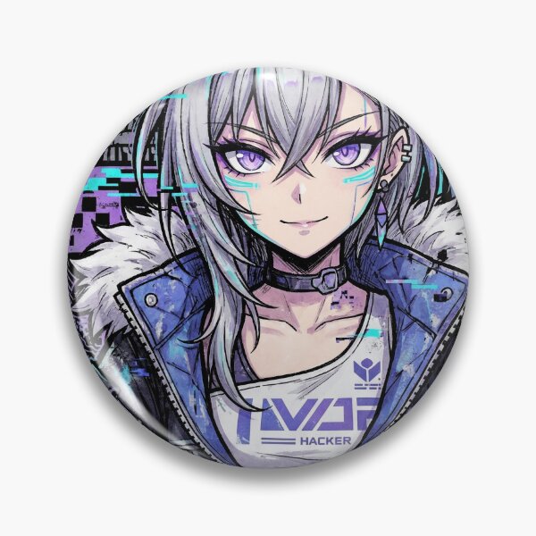 Item preview, Silver Wolf HSR Purple Eyes Holographic Interface Design designed and sold by Senpaiwaves.