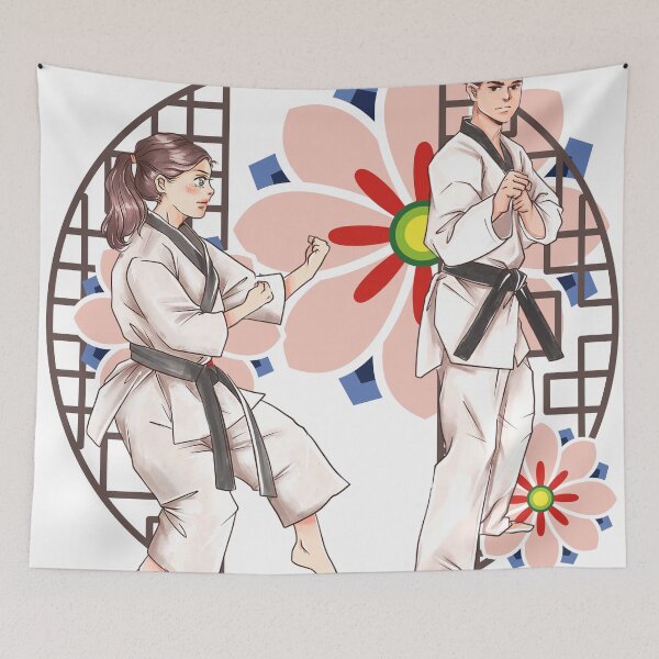 Item preview, Taekwondo Practice: Discipline and Floral Harmony designed and sold by Kanniax.