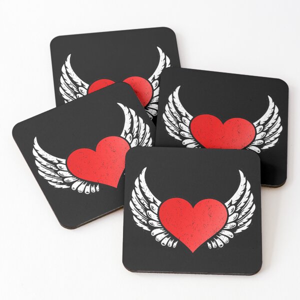 Item preview, Winged Heart Love Symbol Vintage Style designed and sold by Modaozushi216.