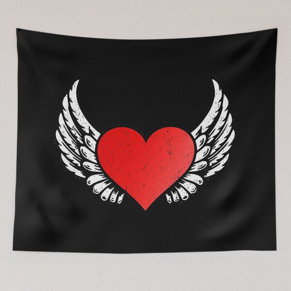 Item preview, Winged Heart Love Symbol Vintage Style designed and sold by Modaozushi216.
