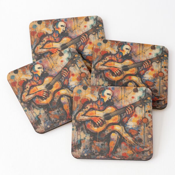 Item preview, Guitar Player In Bold ,Emotional Abstract Expressionism  designed and sold by drozdovs16.