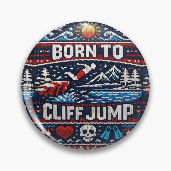 Item preview, Born to Cliff Jump – Adventurous cliff jumping in an alpine knit pattern designed and sold by Mauswohn.