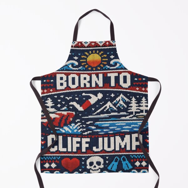 Item preview, Born to Cliff Jump – Adventurous cliff jumping in an alpine knit pattern designed and sold by Mauswohn.