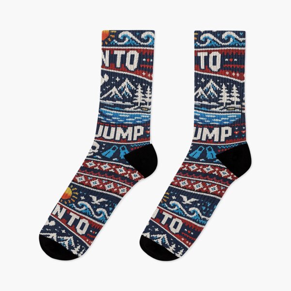 Item preview, Born to Cliff Jump – Adventurous cliff jumping in an alpine knit pattern designed and sold by Mauswohn.