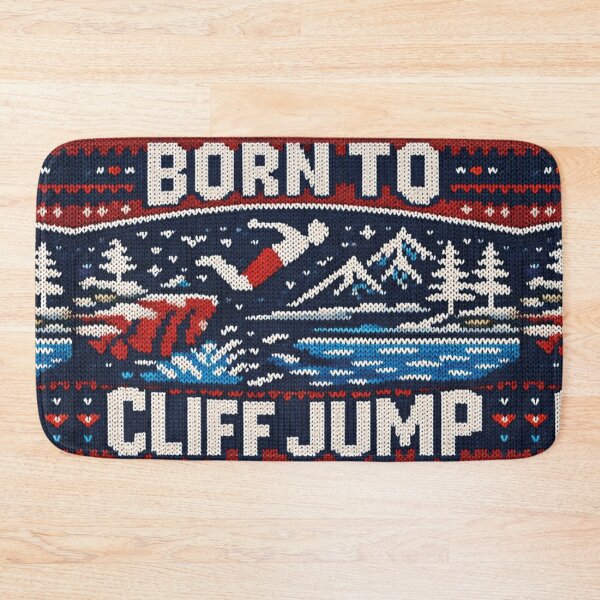 Item preview, Born to Cliff Jump – Adventurous cliff jumping in an alpine knit pattern designed and sold by Mauswohn.