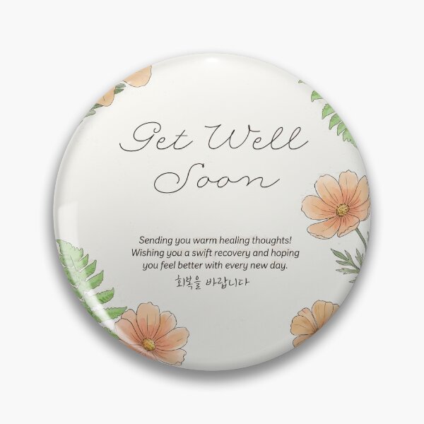 Item preview, Get Well Soon Floral Korean Greeting  designed and sold by HowToCanadian.