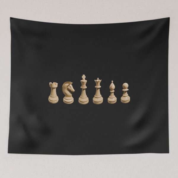 Item preview, Light Wood Chess Pieces Minimal Strategy Art designed and sold by trepiu.