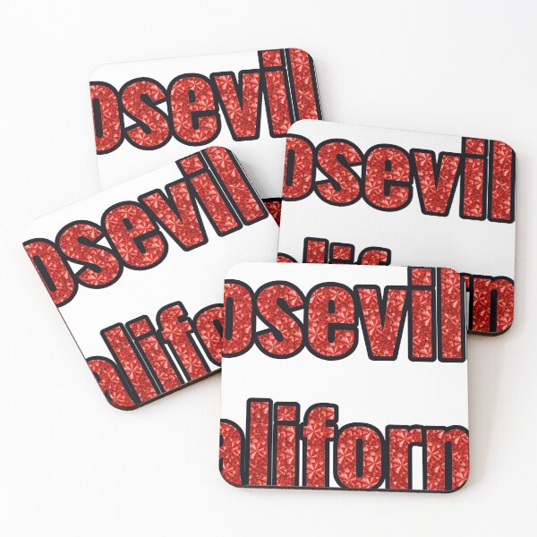 Item preview, Roseville California City Name With Red Rhinestone designed and sold by TheIconSmith.
