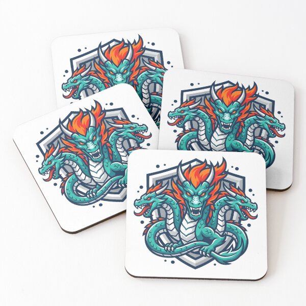 Item preview, Three-Headed Dragon Emblem – Fierce Hydra Crest Fantasy Vector designed and sold by ZayCreates.
