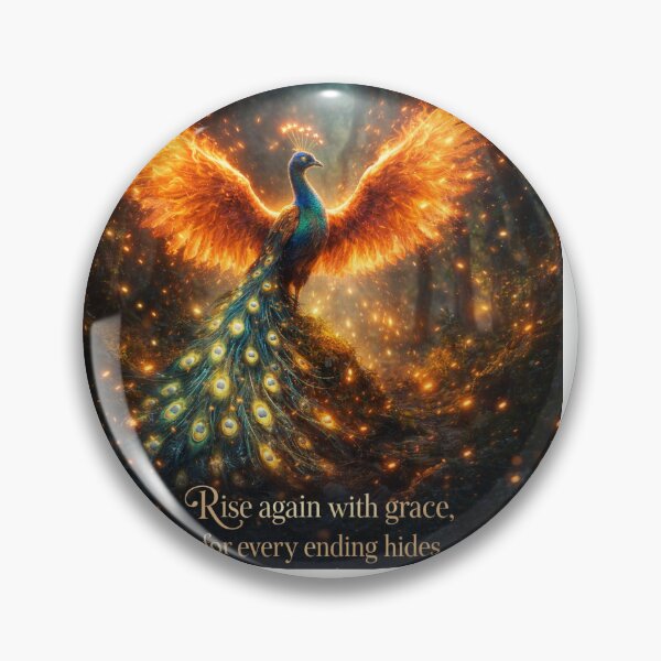 Item preview,  Phoenix Peacock – Magical Fire Bird Fantasy Creature designed and sold by Nebuloria Artworks.