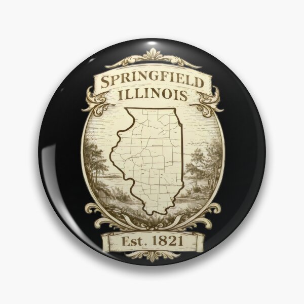Item preview, I Love Springfield Illinois Vintage Map Emblem Est 1821 Retro State Badge Art Funny Gifts designed and sold by BadhbhLoot.