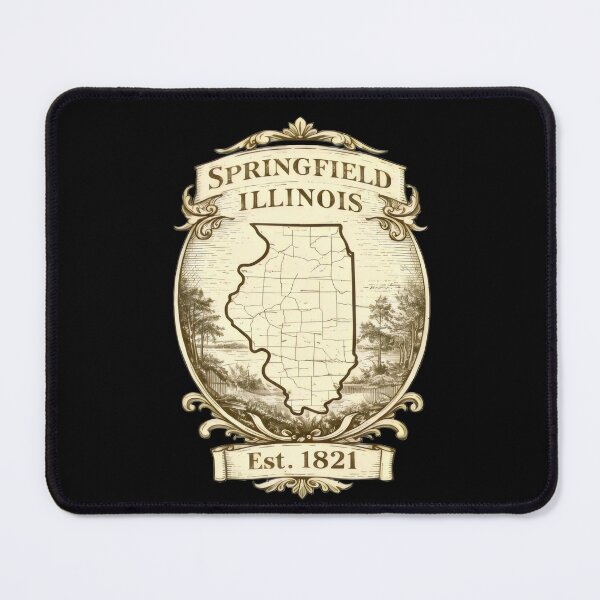 Item preview, I Love Springfield Illinois Vintage Map Emblem Est 1821 Retro State Badge Art Funny Gifts designed and sold by BadhbhArt.