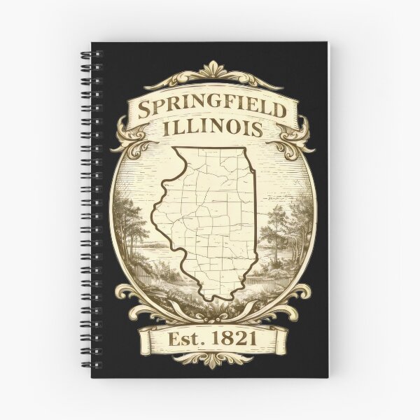 Item preview, I Love Springfield Illinois Vintage Map Emblem Est 1821 Retro State Badge Art Funny Gifts designed and sold by BadhbhArt.