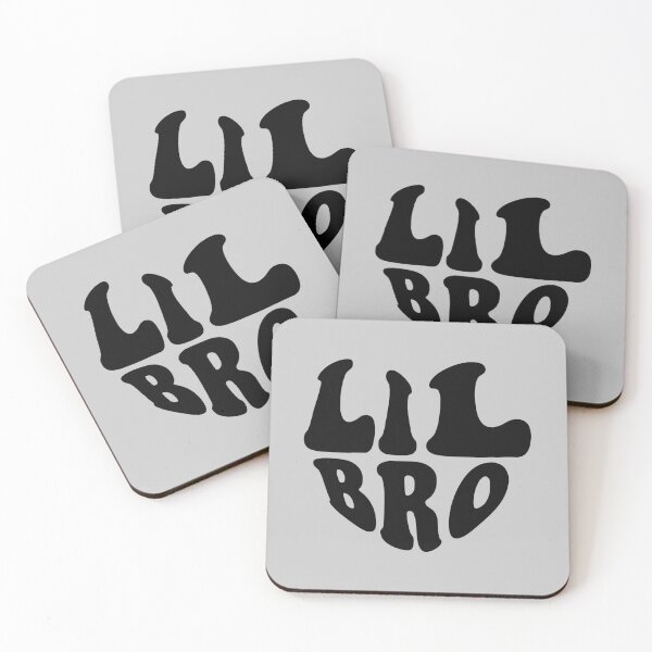 Item preview, Lil Bro Black Heart Wavy Typography designed and sold by WAMTEES.