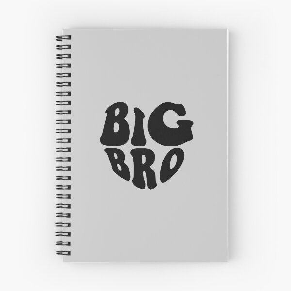 Item preview, Big Bro Black Heart Wavy Typography designed and sold by WAMTEES.