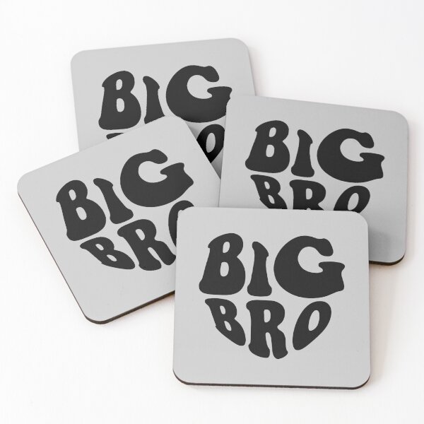 Item preview, Big Bro Black Heart Wavy Typography designed and sold by WAMTEES.