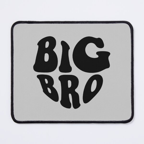 Item preview, Big Bro Black Heart Wavy Typography designed and sold by WAMTEES.