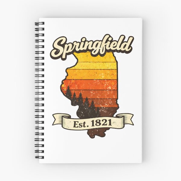 Item preview, I Love Springfield Illinois Est 1821 Vintage Retro Sunset State Outline Art Funny Gifts designed and sold by BadhbhLoot.