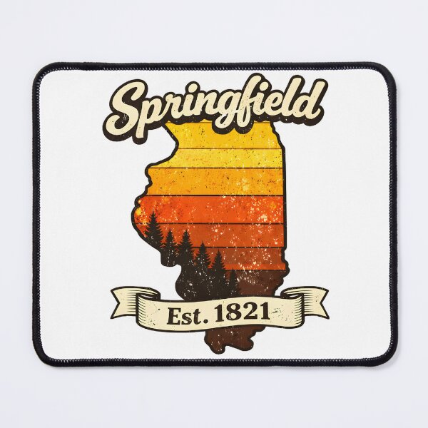 Item preview, I Love Springfield Illinois Est 1821 Vintage Retro Sunset State Outline Art Funny Gifts designed and sold by BadhbhArt.