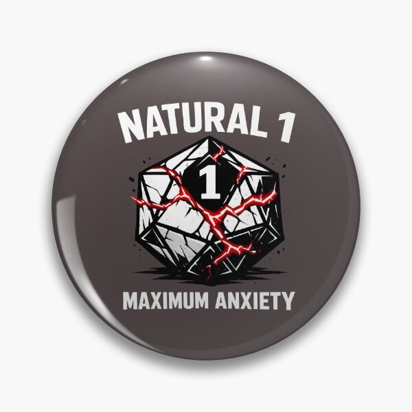 Item preview, Natural 1 Maximum Anxiety RPG Dice Critical Fail designed and sold by SplashTastic.