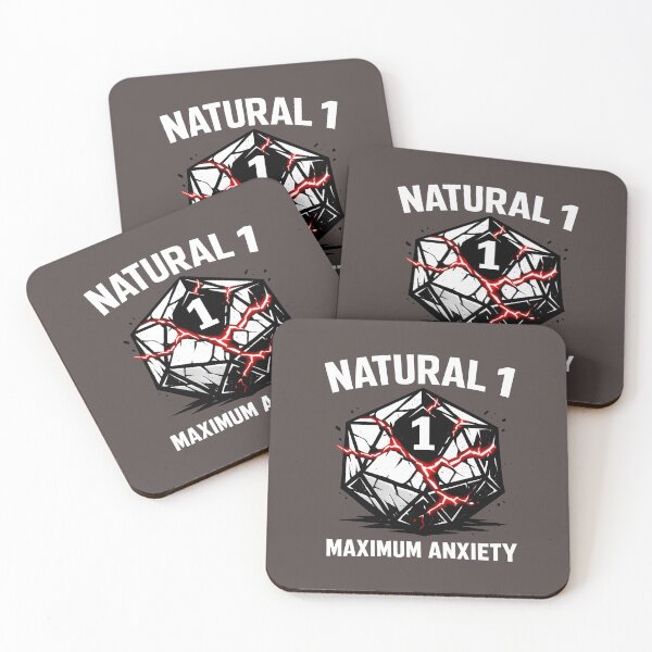 Item preview, Natural 1 Maximum Anxiety RPG Dice Critical Fail designed and sold by SplashTastic.