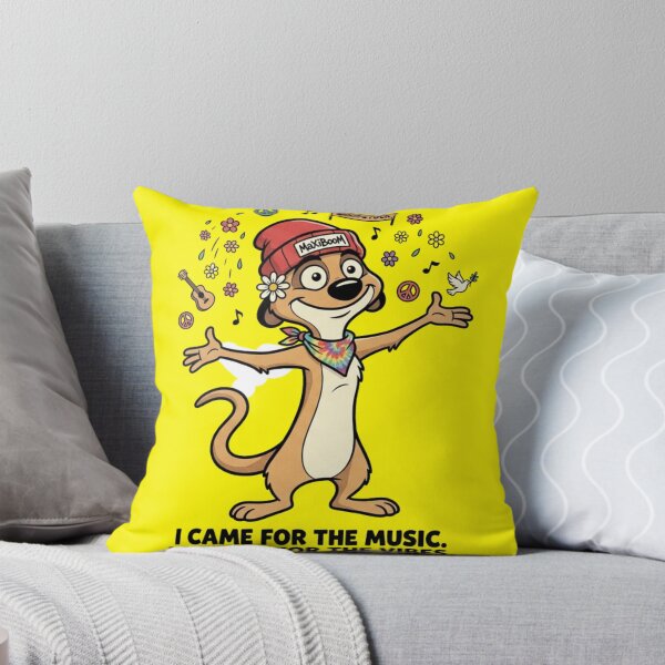Item preview, MaXiBoOM Woodstock Vibes - Retro 90s Meerkat Music Lover designed and sold by mAXiBoOM.