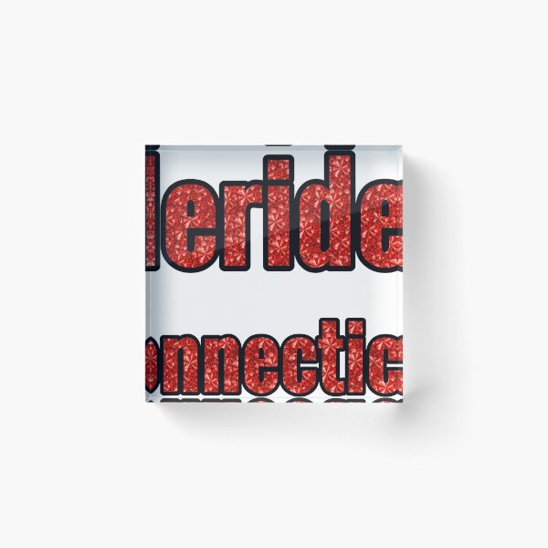 Item preview, Meriden Connecticut City Name With Red Rhinestone designed and sold by TheIconSmith.