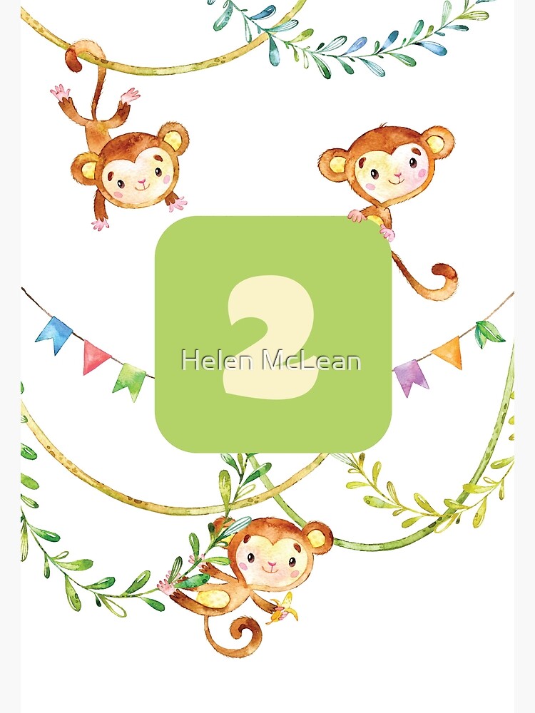 Carte De Vœux Petite Carte D Anniversaire De Singe Pour Un Enfant De 2 Ans Par 0hmc Redbubble Carte De Vœux Petite Carte D Anniversaire De Singe Pour Un Enfant De 2 Ans Par 0hmc Redbubble