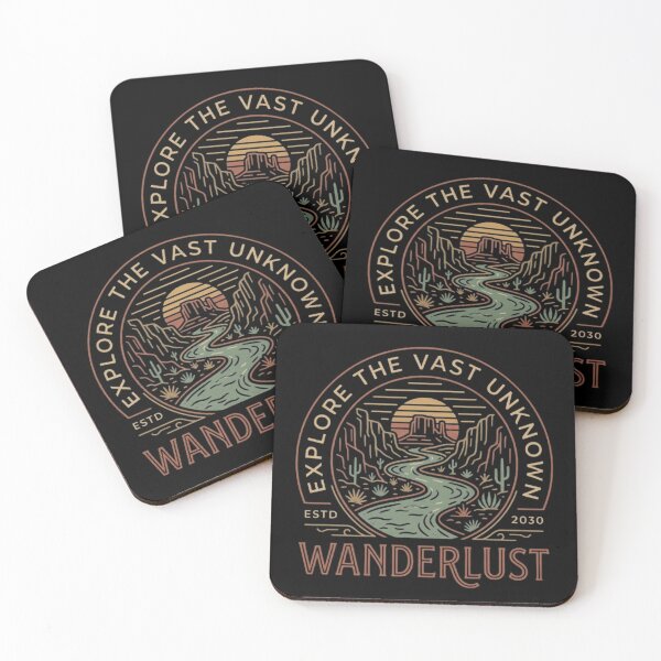 Item preview, wanderlust explore adventure emblem design designed and sold by Dogandesighn.