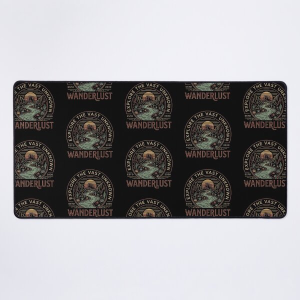 Item preview, wanderlust explore adventure emblem design designed and sold by Dogandesighn.