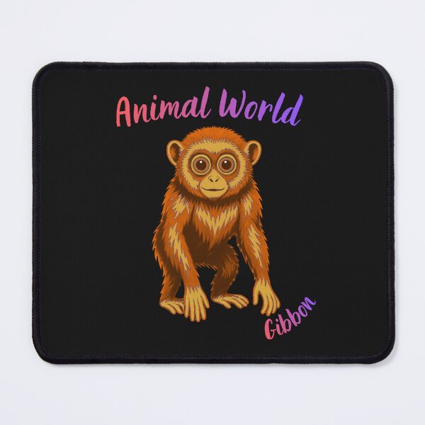 Item preview, Animal World: Gibbon – Cute Colorful Wildlife Illustration designed and sold by GigaFactory.