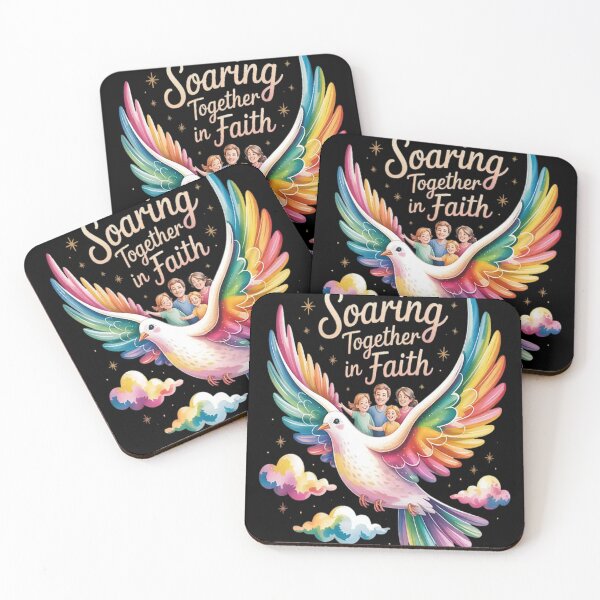 Item preview, Soaring Together In Faith United In Spirit And Colorful Wings Christian Family designed and sold by mandiana.