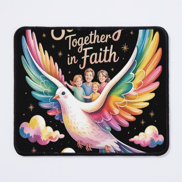 Item preview, Soaring Together In Faith United In Spirit And Colorful Wings Christian Family designed and sold by mandiana.