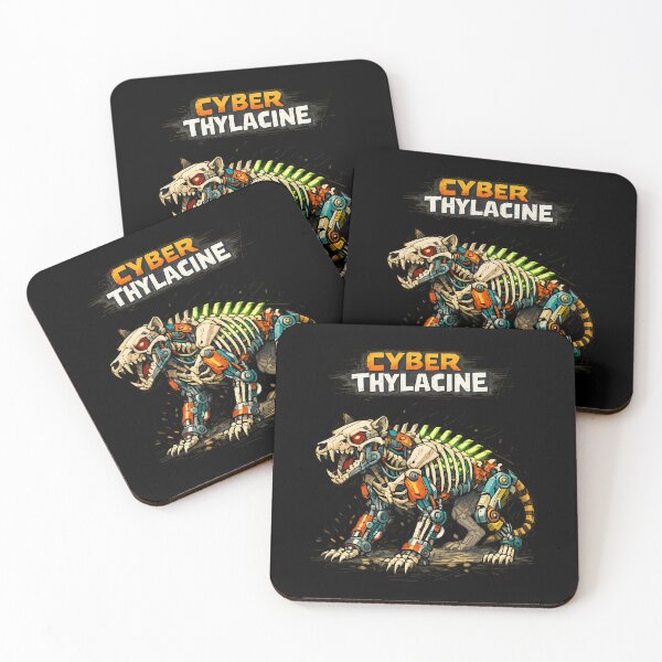 Item preview, Cyberpunk Tasmanian Tiger Thylacine Art designed and sold by afnqfoapdg63.