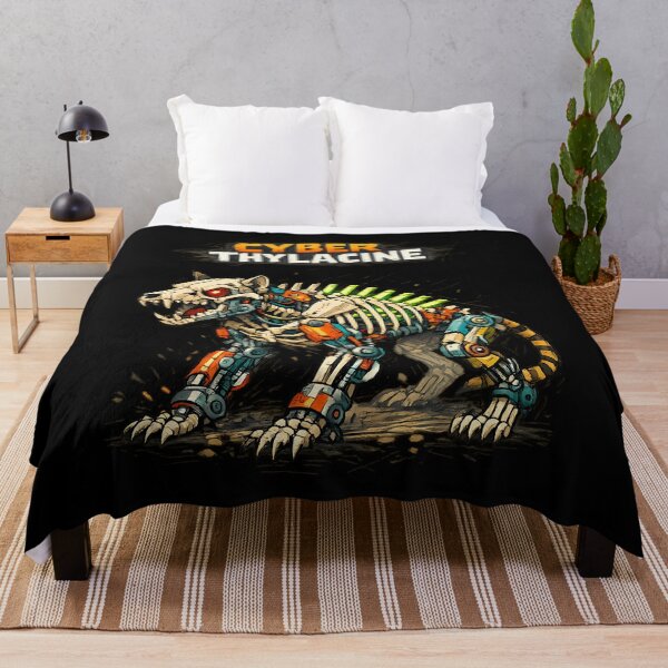 Item preview, Cyberpunk Tasmanian Tiger Thylacine Art designed and sold by afnqfoapdg63.