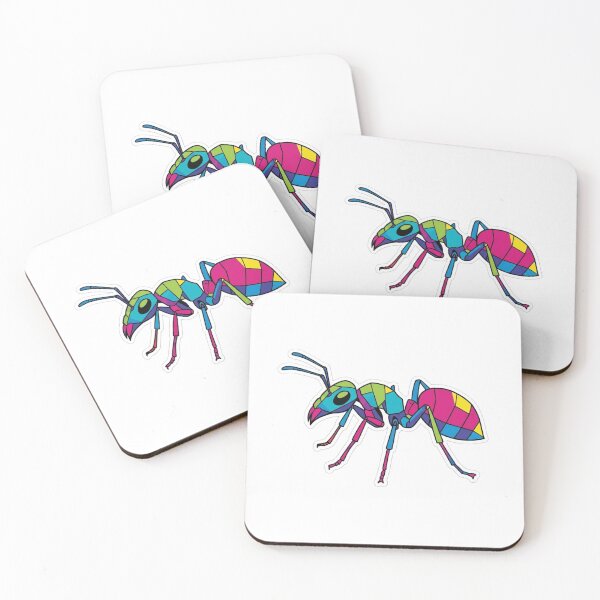 Item preview, Multicolor Geometric Ant – Abstract Art Sticker for Entomology and Graphic Design Fans designed and sold by bsbd-action.
