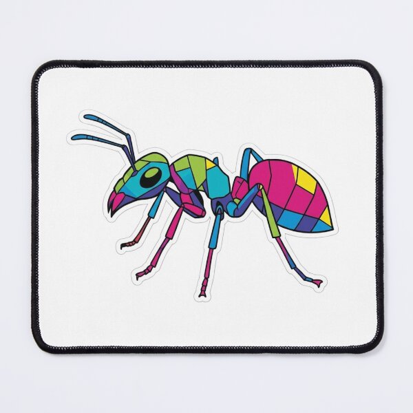 Item preview, Multicolor Geometric Ant – Abstract Art Sticker for Entomology and Graphic Design Fans designed and sold by bsbd-action.