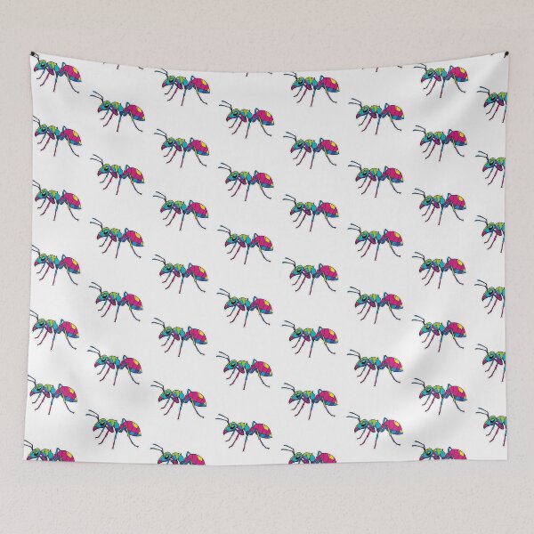 Item preview, Multicolor Geometric Ant – Abstract Art Sticker for Entomology and Graphic Design Fans designed and sold by bsbd-action.