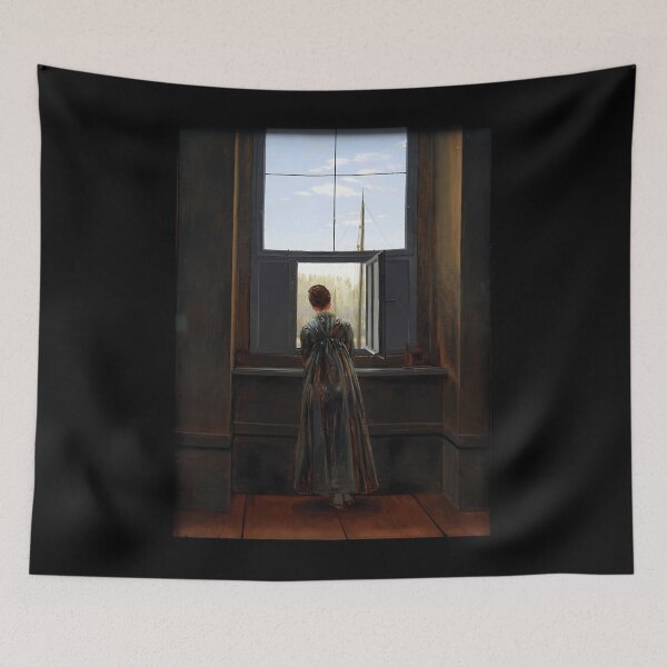 Item preview, Vintage Classical Woman At Window Painting designed and sold by afnqfoapdg63.